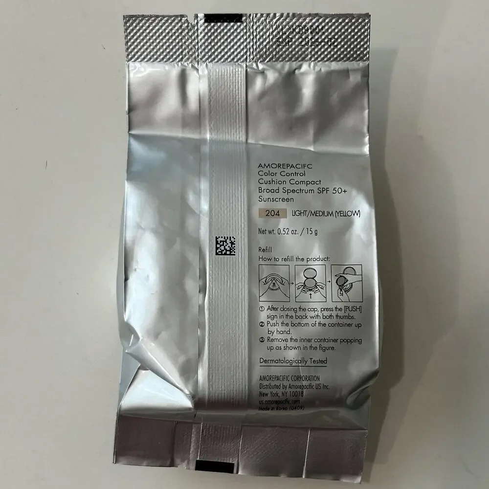 AmorePacific Color Control Cushion SHADE :204Light/Med Yellow Refill ONLY 2/26